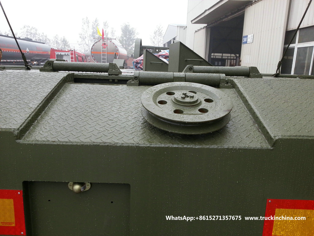60t -80t Heavy Duty 3 Axles Lowbed Semi Trailer for Tank Heavy Track Crawler Caterpillar Digging Excavating Machine (Optional With Winch)