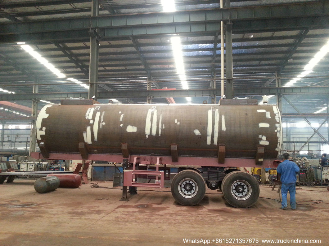 2 Axles Dilute Sulfuric Acid Tank Trailer Dangerous Acid Tank Trailer (DUAL AXLE ACID TANKER SEMI TRAILER 32T Bogie type suspension)
