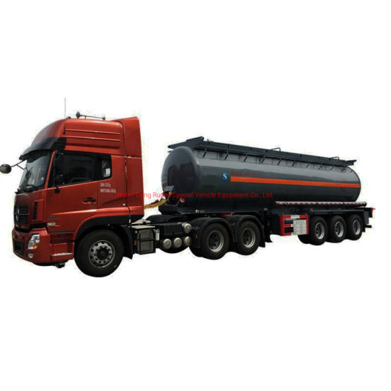 Sodium Hydroxide Tank Semi-Trailer 3 Axles 20000liters, 32000liters Steel Tank Lined LLDPE