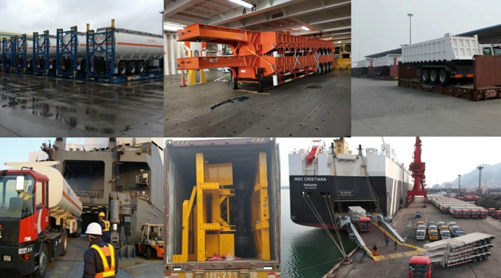 Customizing Excavator Transport Hydraulic Lowbed Lowboy 3 Line 6 Axles Low Bed Semi Trailer