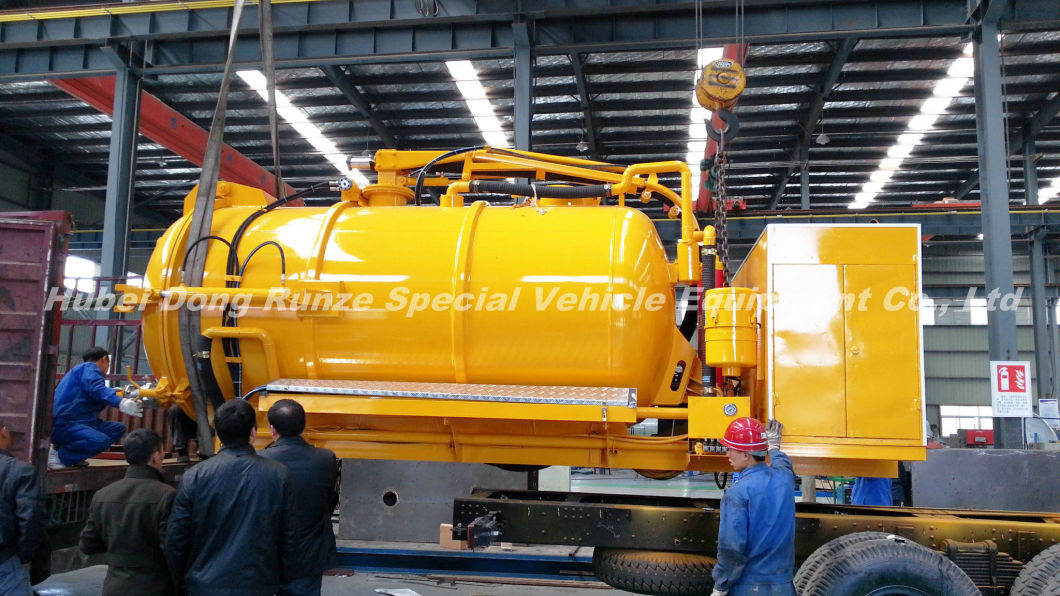 Combined Sewer Jetting Vacuum Tank Body Customized (3000L -16000L Combination Jet-VAC Units Combined Sewer Vehicles Body Build Tank)