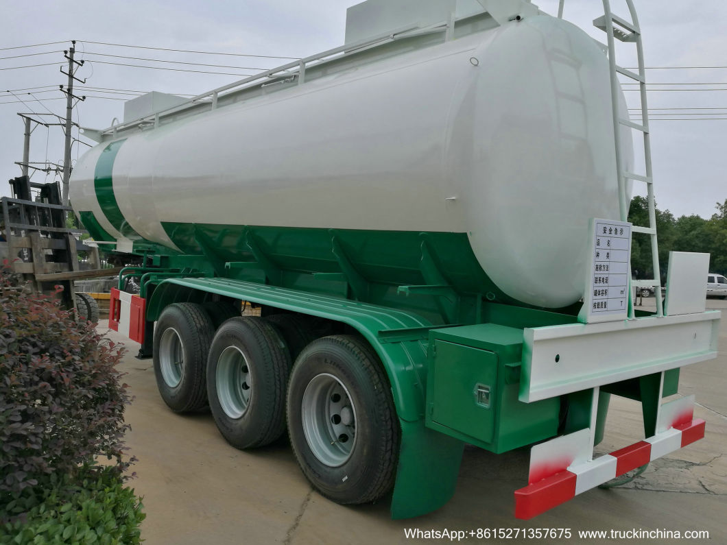 Caustic Soda Tanker Corrosive Chemical Liquid Steel Lined Plastic Tank Trailer (3 Axles PE Lined Tank for Dilute Sulfuric Acid Hydrochloric Acid)