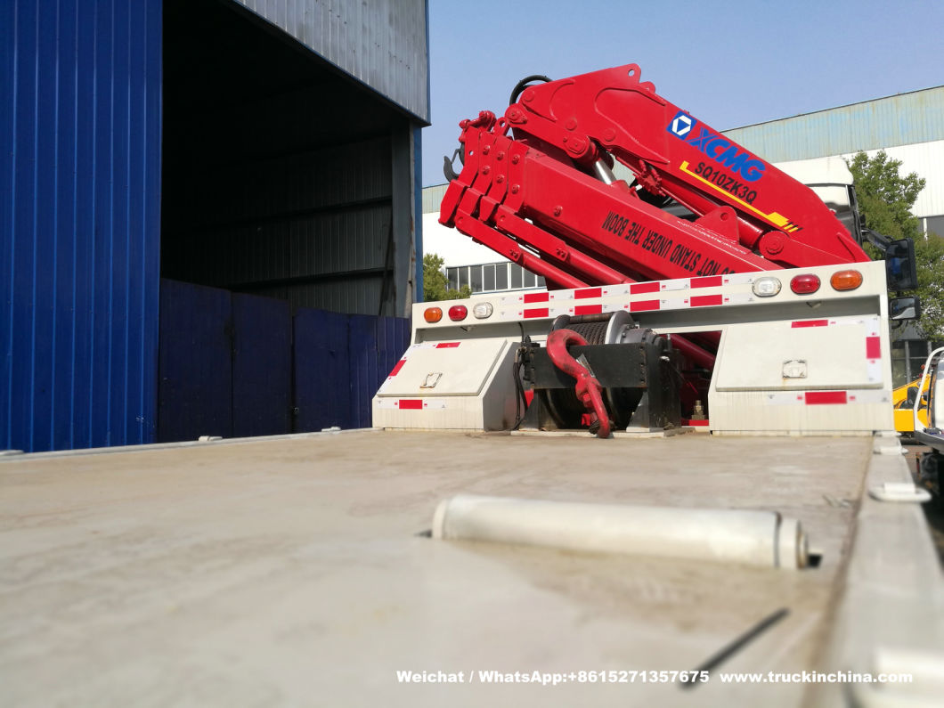 Heavy Car Carrier Flatbed Truck Mounted 10 Ton Knuckle Crane - Shacman F3000, L3000, M3000, H3000 Reovery Wrecker