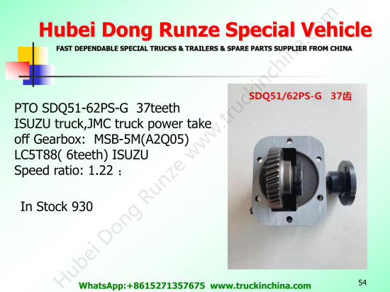 Isuzu Truck Pto Sdq51/62 Sdq51/63 (Gearbox Power Take off For ISUZU QINGLING Transmission MSB-5M LC5T88 PTO Part Assembly)