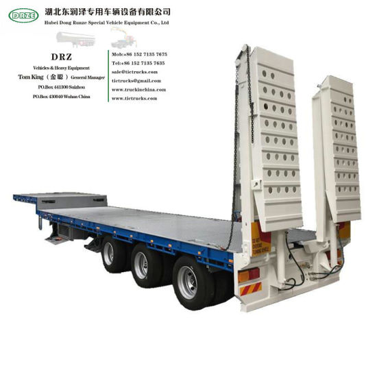 Customization Extendable Lowbed Trailer Multi Functional Gooseneck Hydraulic Combined