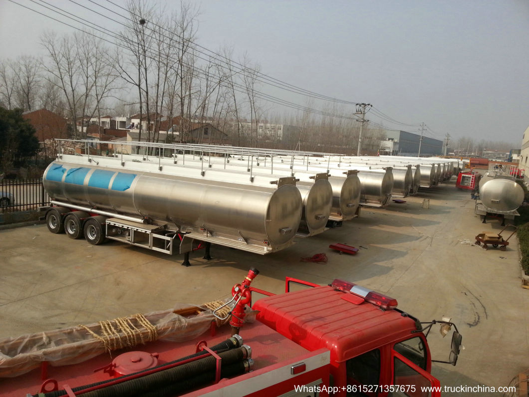 42000L Aluminum Alloy Fuel Tank Trailer (ALCOA 5083 BPW Air Ride Spring 3 Axles Front Axle Liftable with ECO ADR Compatible Tankers)