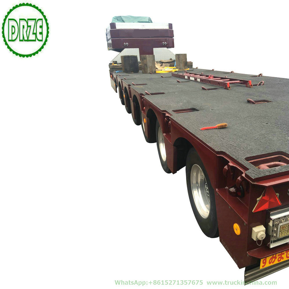 Customization 150t Multi 8-9 Axles Functional Gooseneck Hydraulic Combined Modular Lowbed Trailer