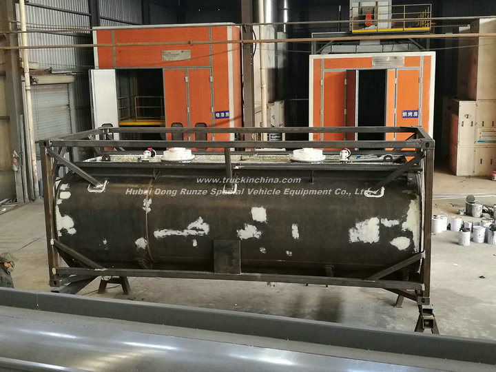 20FT ISO Tank Container 18 -21CBM HCl (max 35%), NaOH (max 50%), NaCLO (max 10%), PAC (max 17%),H2SO4(60%,98%) ,HF ( 48%),H3PO4 (10%-85%),NH3. H2O,H2O2 (30%)etc