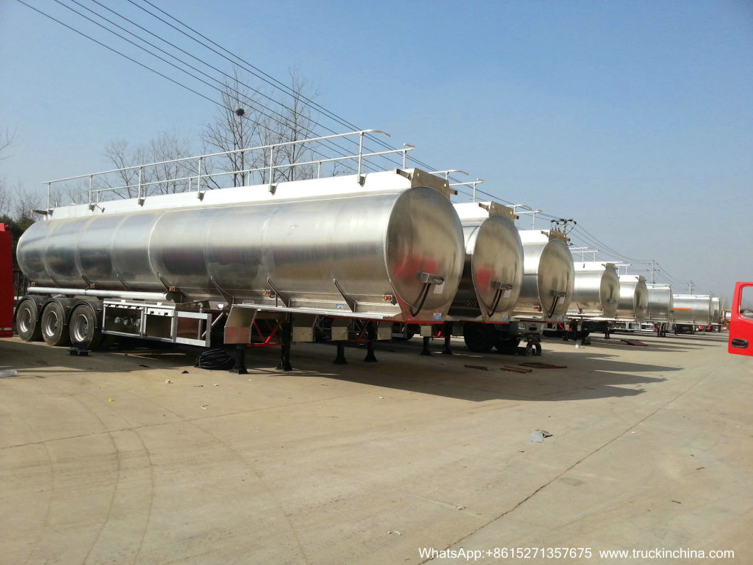 42000L Aluminum Alloy Fuel Tank Trailer (ALCOA 5083 BPW Air Ride Spring 3 Axles Front Axle Liftable with ECO ADR Compatible Tankers)