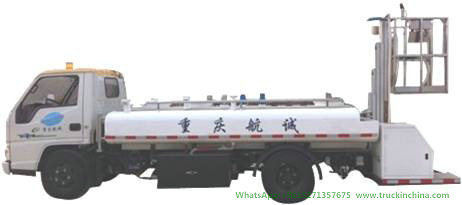Jmc Aircraft Lavatory Service Truck Clean Water Tank 1200L Sewage Tank 3000L (Aircraft Sewage Tanker With Vacuum Pump Electric Diesel Vehicle)