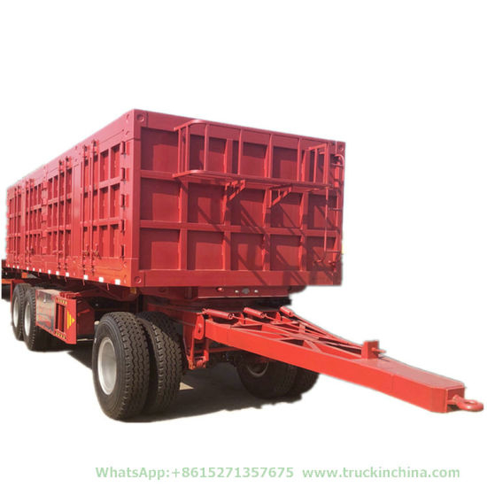 Customized 2-3 Axles Drawbar Full Trailer Dolly Trailer (Cargo Stake 10T -40T)