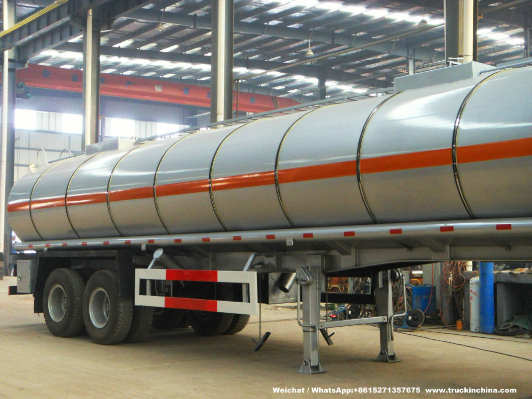 30t -38t Stainless Tanker Trailer Insulated Steam Heating System for Transport Hot Liquid Coal Tar Oil, Crude Oil, Waxs Chemcial