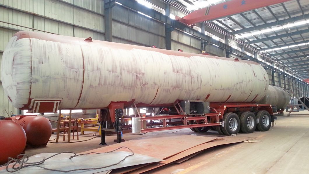 3 Axles Heavy Duty LPG Gas Tanker Semi Trailer 59cbm (Liquefied Petroleum Gas Propane, Isobutane, Dimethyl Ether)