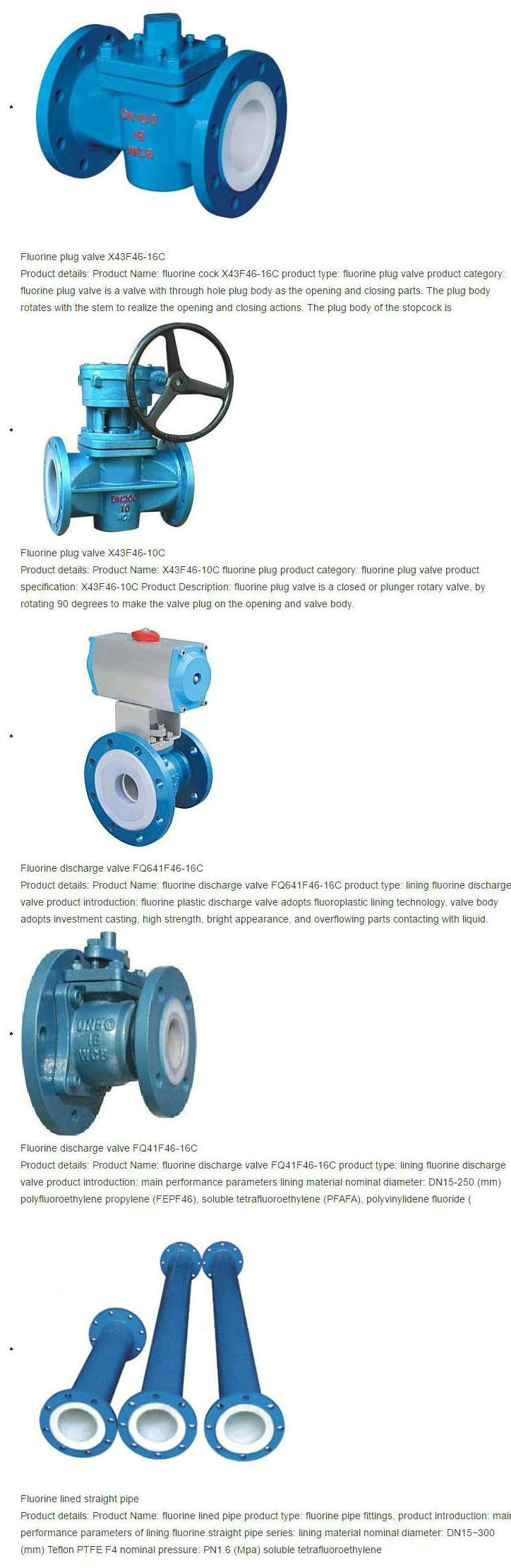 PTFE / F4 Lined Butterfly Valve (Ball Valves CS/F46, D371F4-16C, Pneumatic Q641F46-16C) for Chemical Acid Tank
