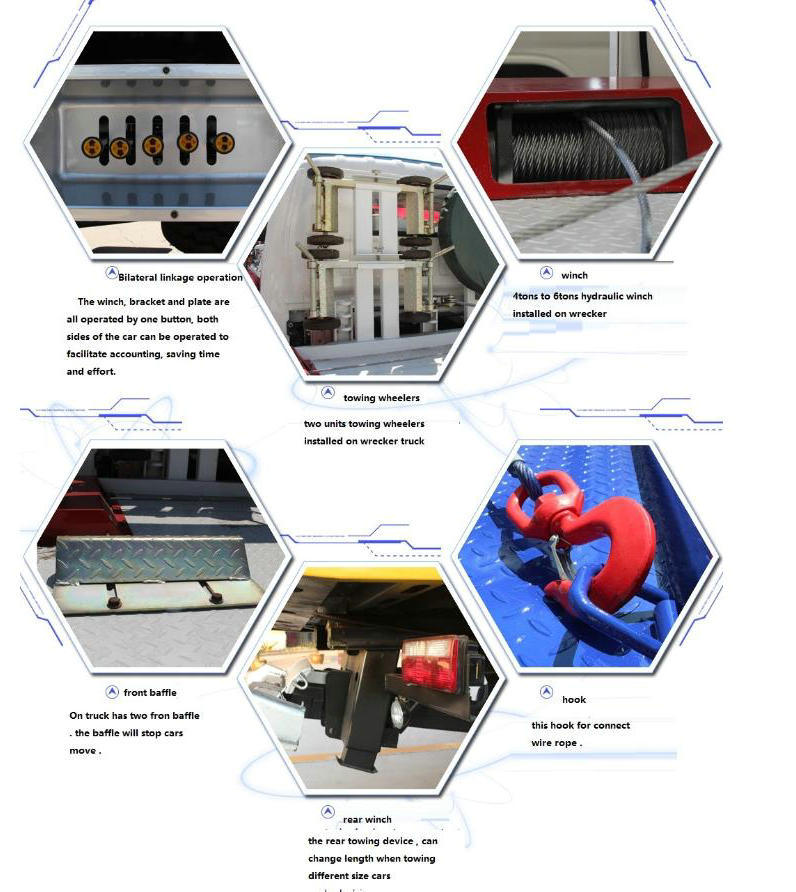 Flat Bed Wrecker with Loading Crane for Car Recovery on Road (5T -6T Crane Car carrier)