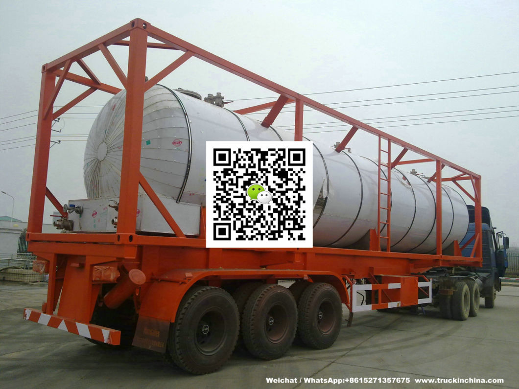 Customising 40FT Stainless Steel Tank Container with Insulation Steam Heating for Phosphorus Chemeical Liquid Transport