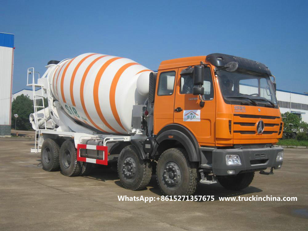 3138 Beiben 12 Wheelers Transit Concrete Mixer Truck (14, 16cbm 18cbm Mixer Drum)