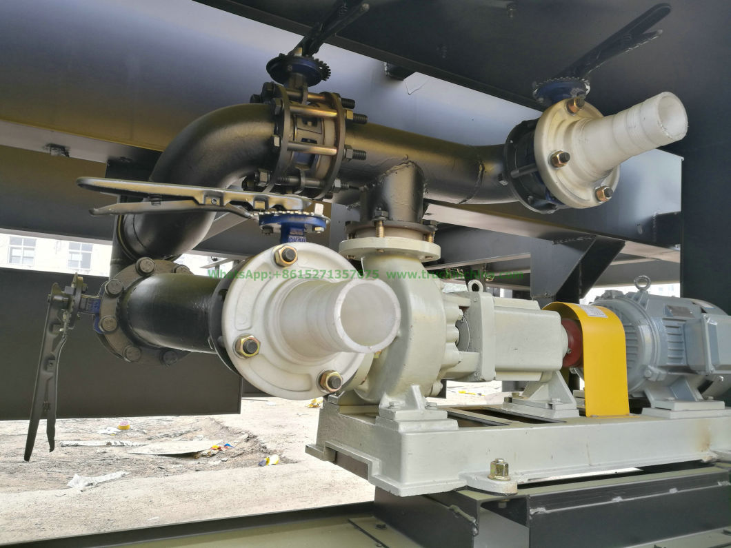 Hydrochloric Acid Sodium Hypochlorite Chemical Liquid Transport Tanker Trailer with Acid Pump and Insulated Rockwool