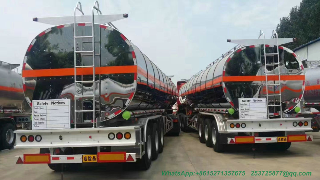 Tri Axles Emulsion Tank Trailer for Liquid Molten Sulfur (Road Tanker) Transport Solution