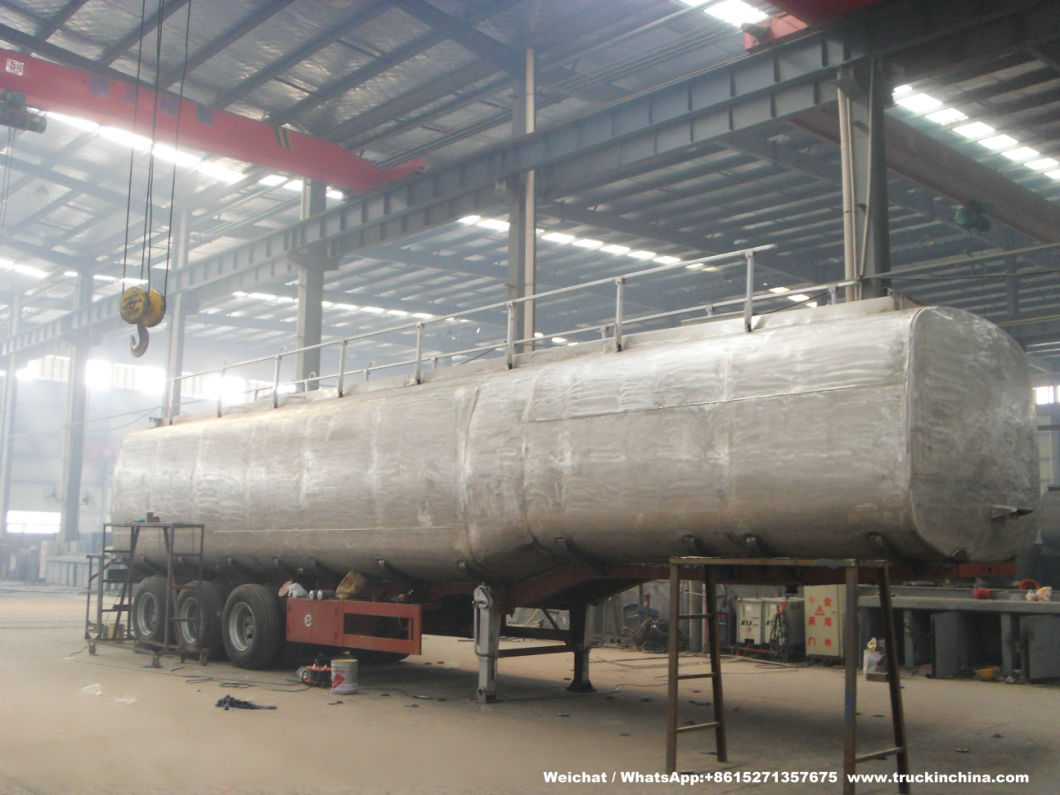 Heavy Duty Stainless Steel Tanker Semi Trailer 60000L for Food Oil, Ethanol, Liquor, Win (40-60T Polished Stainless Tanker)