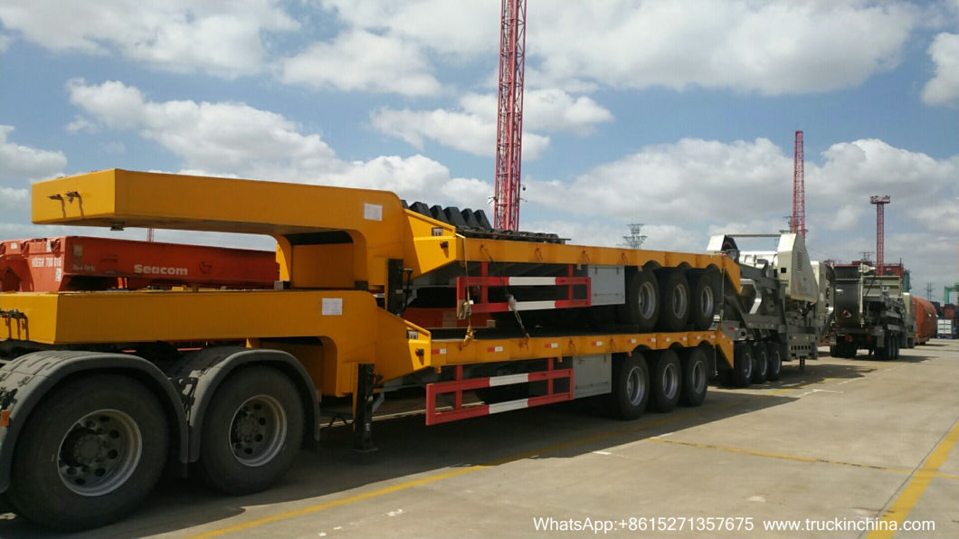 3 Germany BPW 14t Axles Low Bed Trailer 60 Tons Customizing with 20FT Container Locks (12.8*3*3m) CIF Momombasa