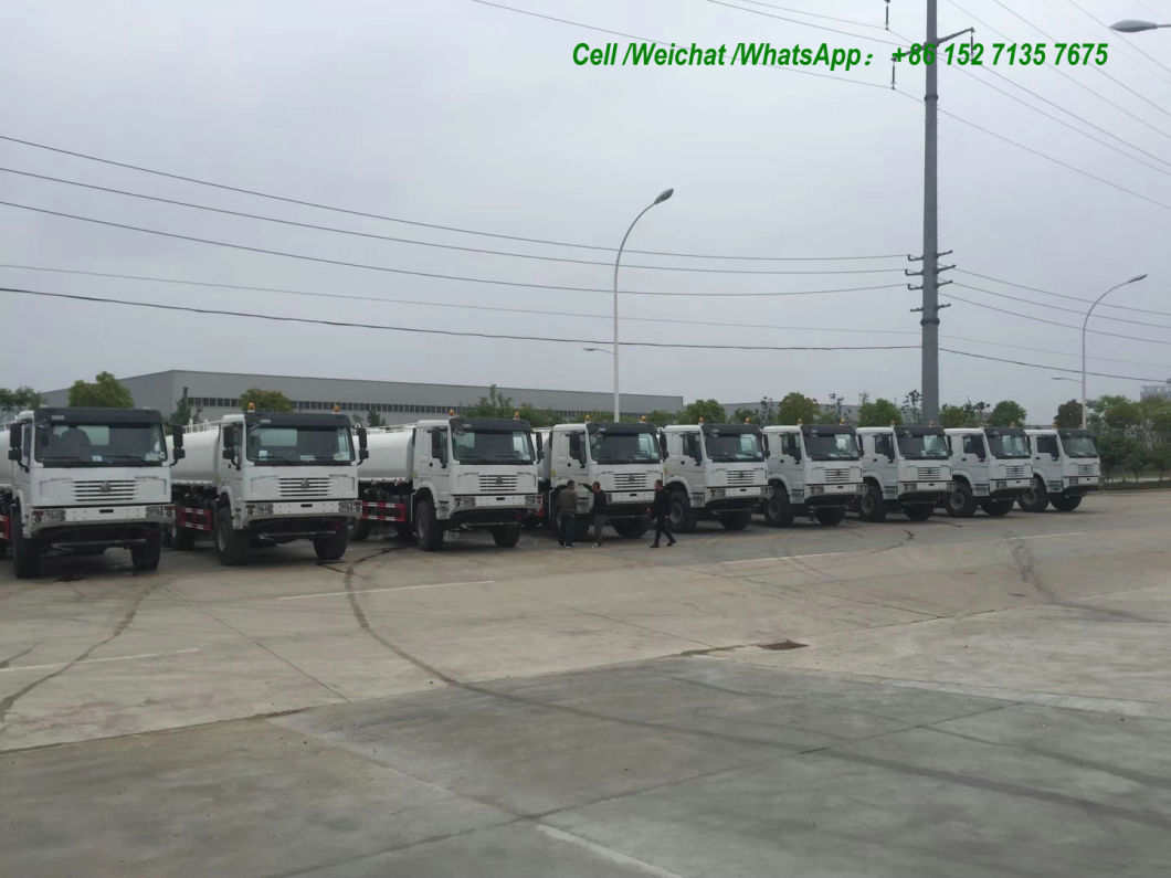 Sinotruck HOWO 6X6 Water Bowser off Road 20t (AWD All Wheels Drive PTO Pump Carbon Steel or Stainless Steel Tank)