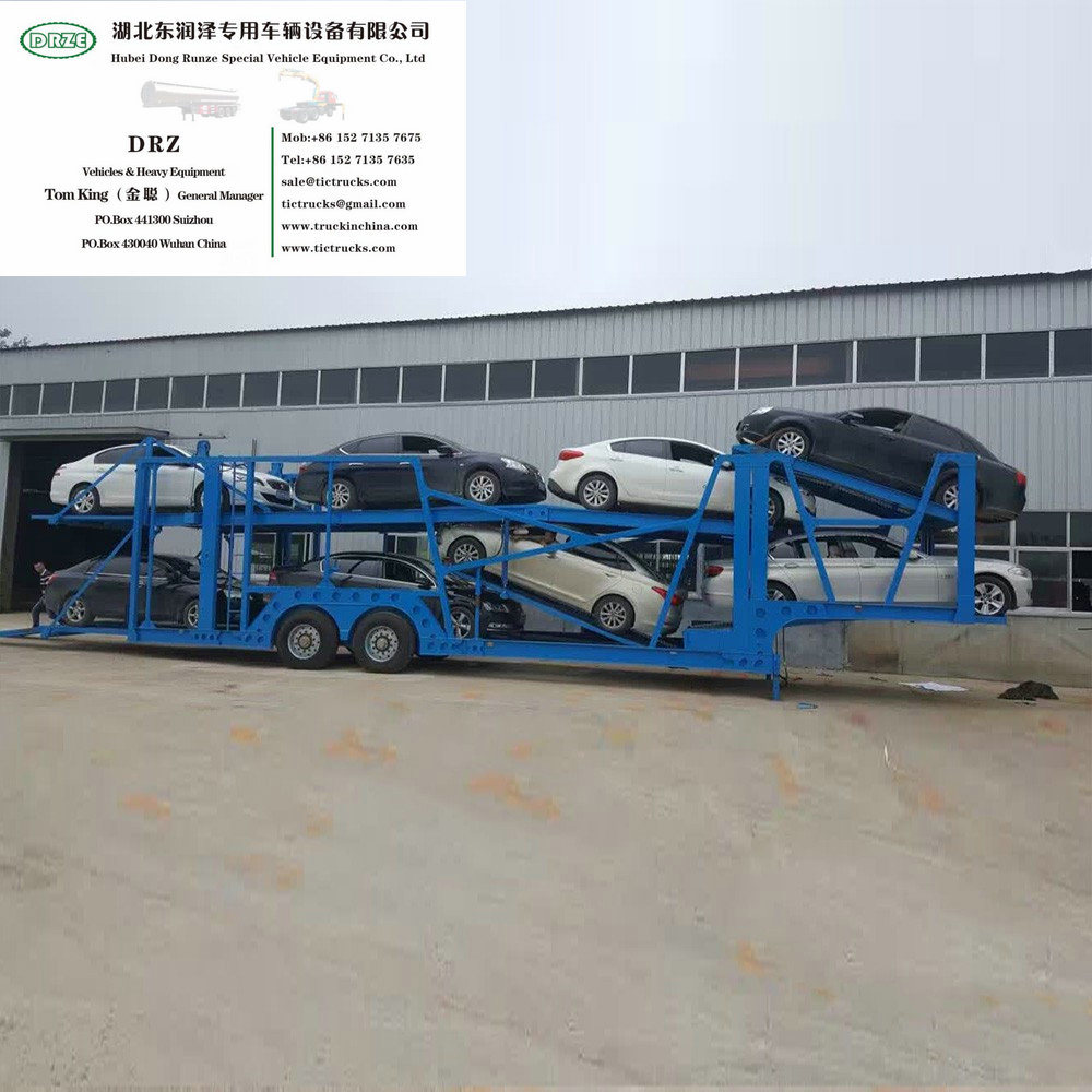 Customization Hydraulic Double Deck Car Carrier Semi Trailer (6-12 Units Car Transport Van Trailer)