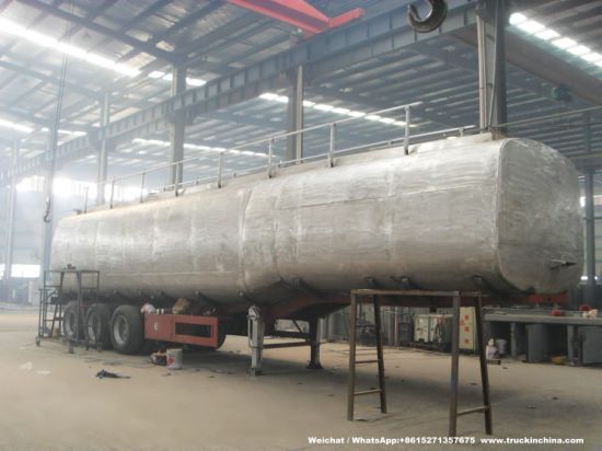 Heavy Duty Stainless Steel Tanker Semi Trailer 60000L for Food Oil, Ethanol, Liquor, Win (40-60T Polished Stainless Tanker)