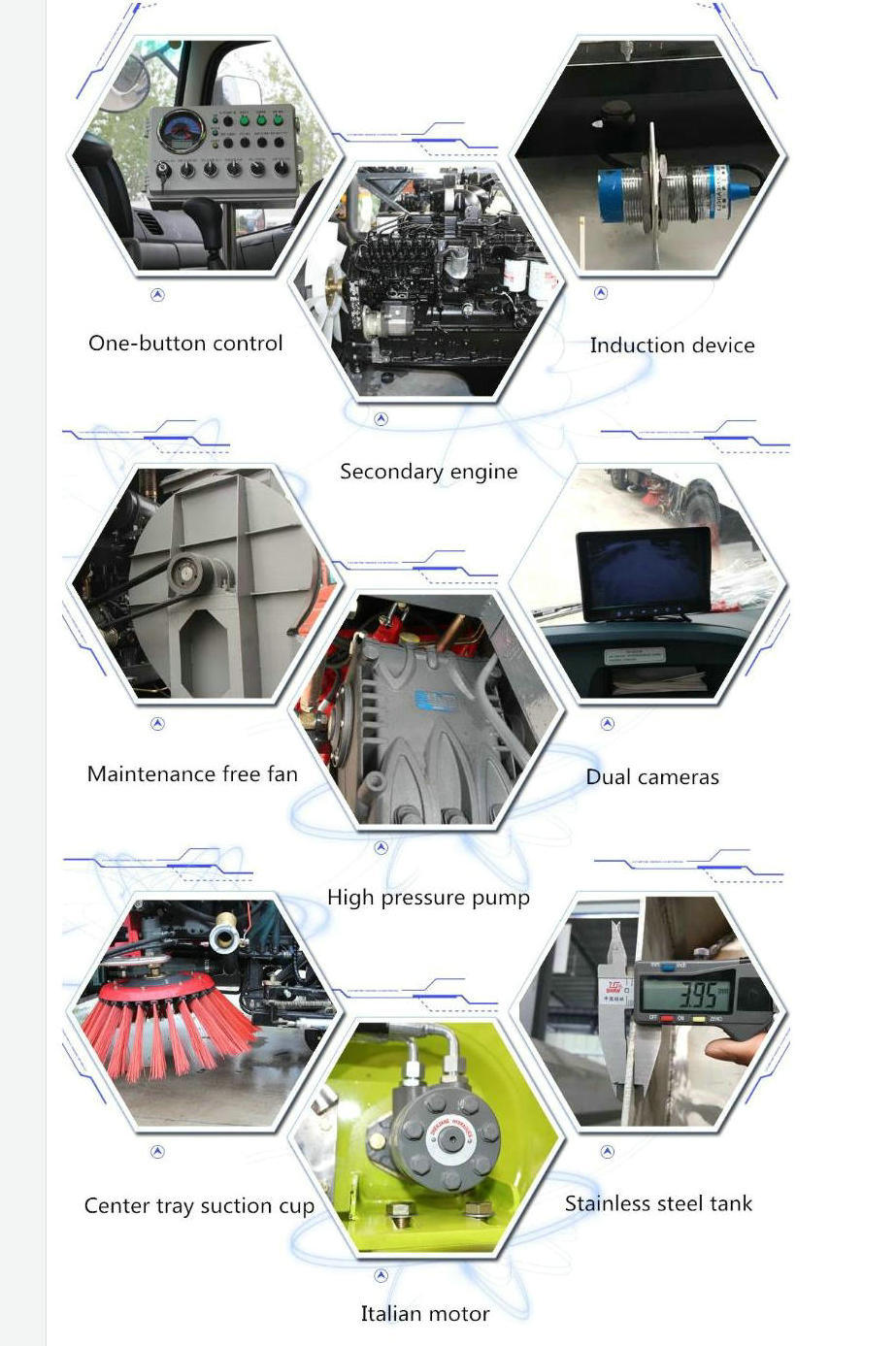 JAC 5cbm Mechanical Road Sweeper 4m3 Dustbin, 1.5m3 Clean Water Tank