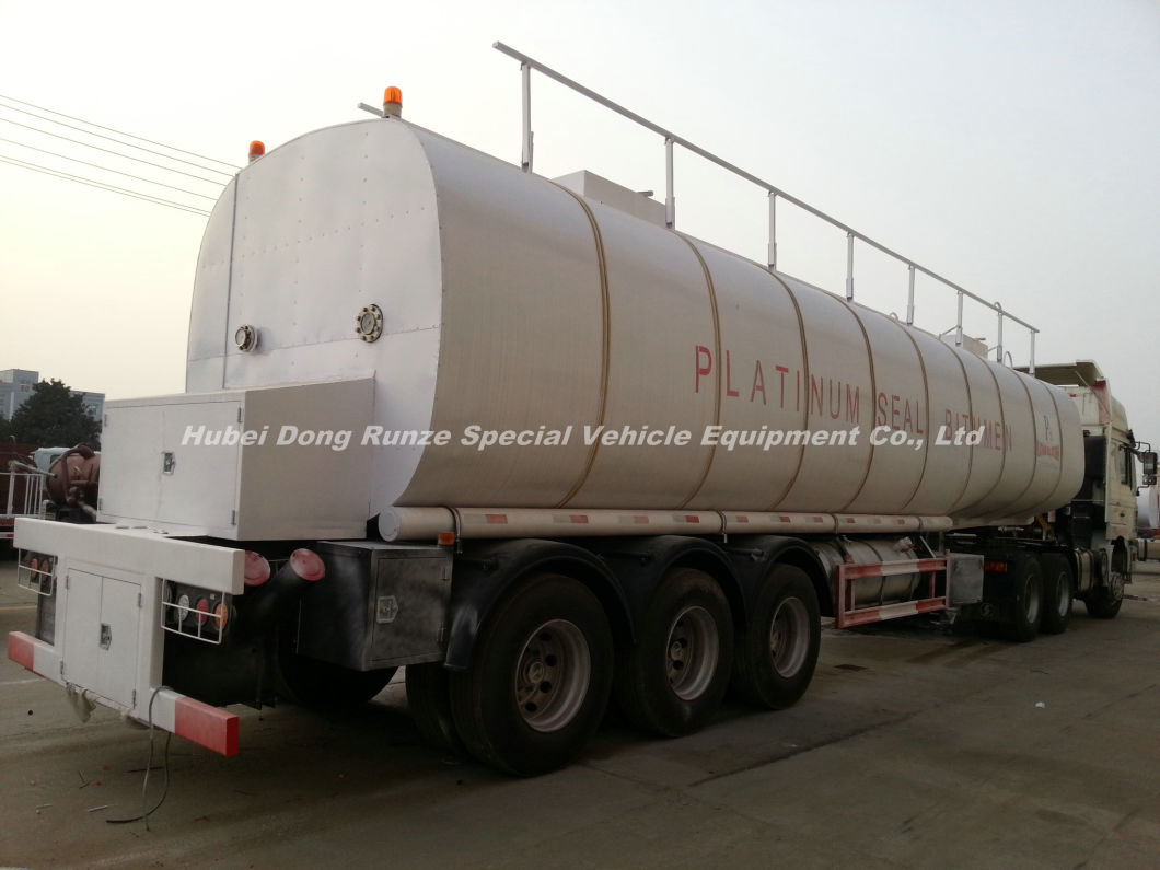 Insulated Bitumen Tanker Trailer Semitrailer 50cbm (Asphalt Tank) with Two Burner Heater