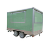New Mobile Food Trailer Pastel Green Mobile Food Drawbar Customized
