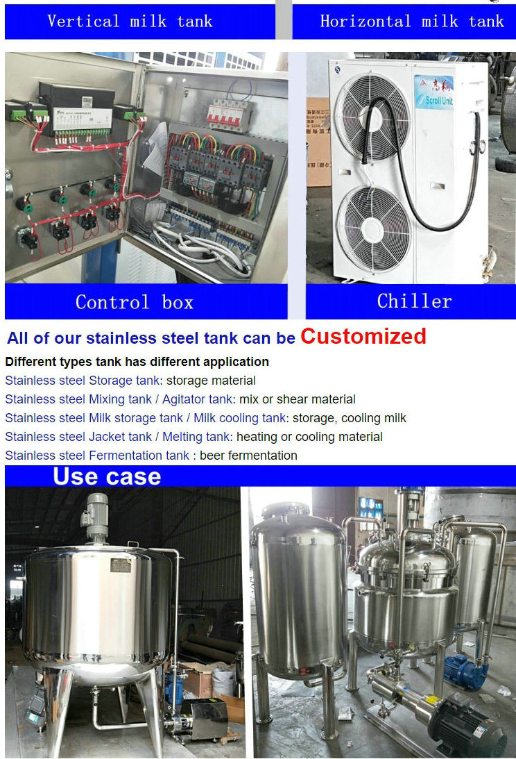 Mirror Stainless Steel Drinking Water Milk Tank Upper for Tanker Trailer Customizing 2500L -25000L