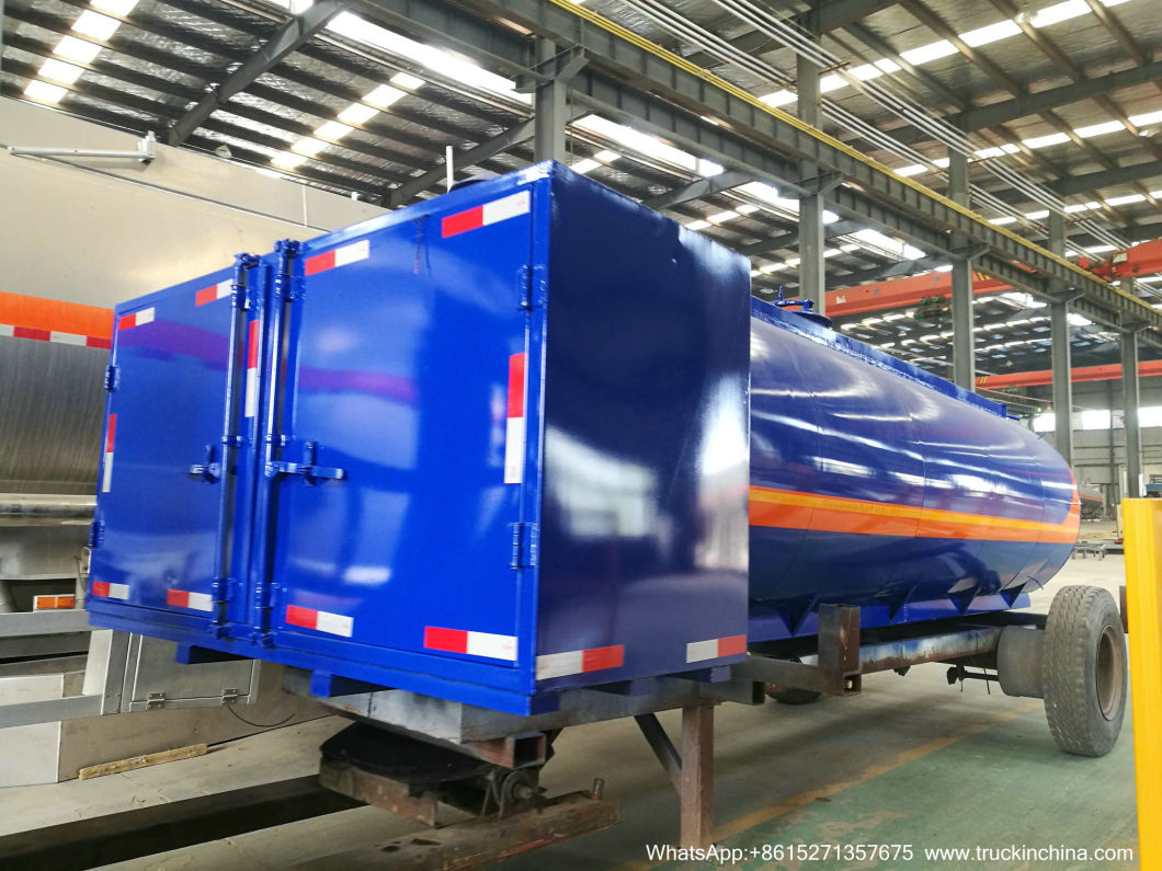 Mobile Bitumen Truck Tanker Upper Body (9m3 Hot Asphalt Tank Insulation 80mm RockWool, Wraped Stainless Steel With Baltur Diesel Oil Burner Generator)