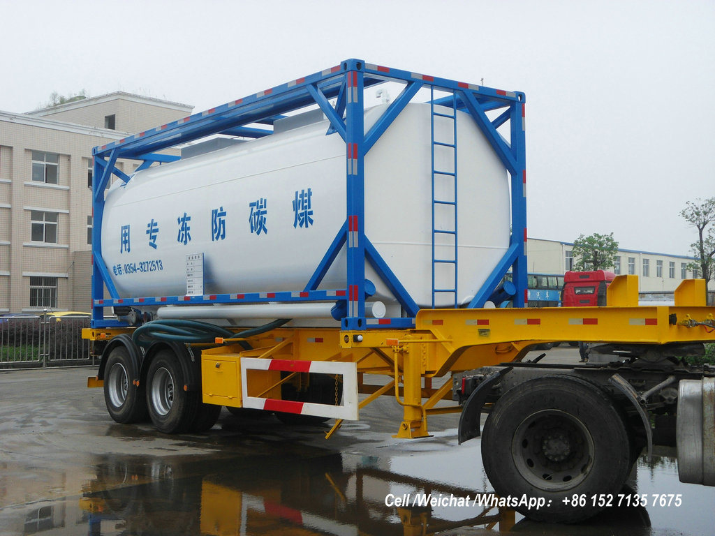 Automotive Antifreeze ISO Tank Container 20FT (Steel Lined Plastic -LLDPE For Storage Ethylene Glycol, Diethylene Glycol Antifreeze)