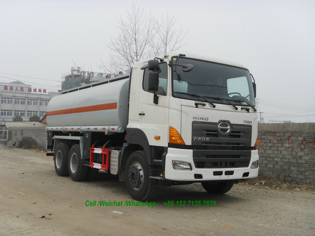Hino 700 6X4 Tanker Truck 350HP 15000~16000L (For Chemical Acid Liquid, Drink Water, Oil, Carbon Steel / Stainless Steel, Lined PE Tank)