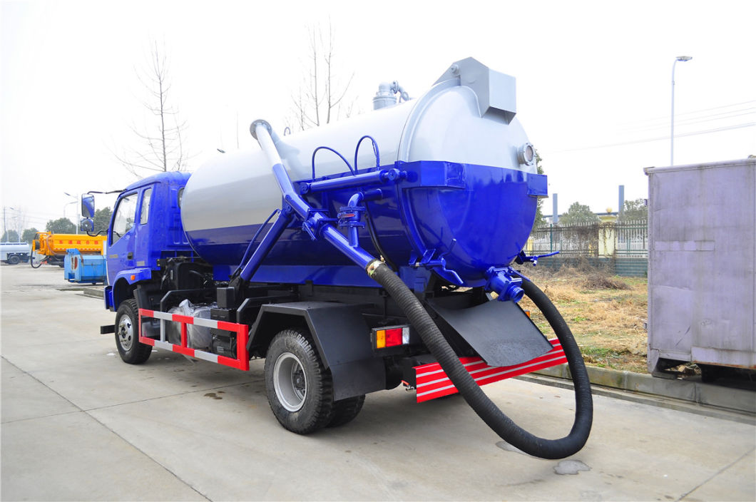 Septic Tank Truck Forland 3000 Liters Mini Fecal Suction Truck Vacuum Tanker Sewer Cleaner