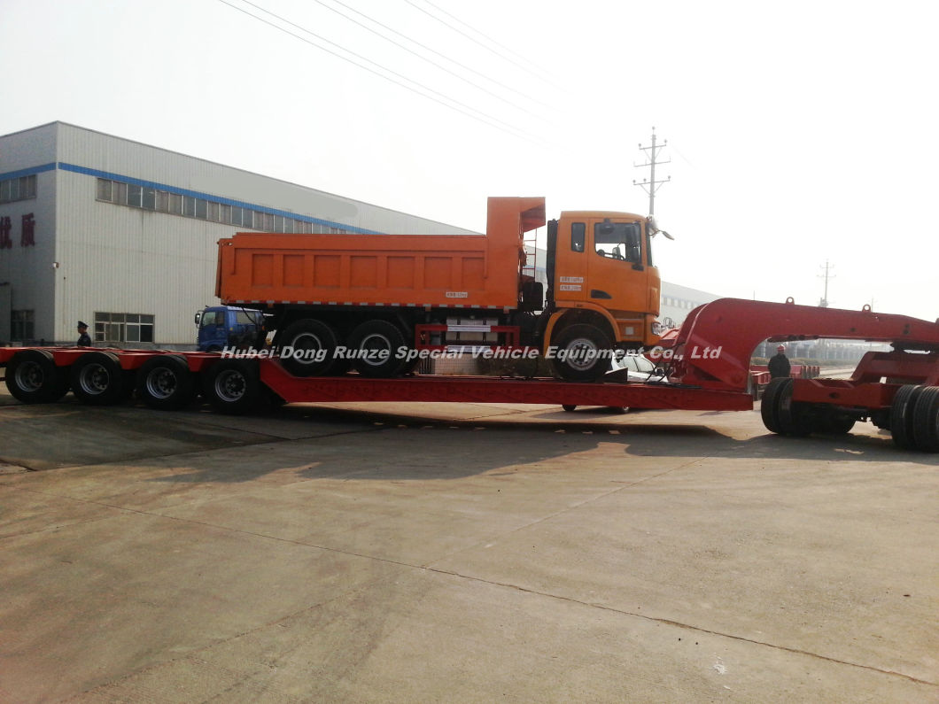 200ton Hydraulic Detachable Gooseneck Lowbed Trailer 6 Axles Front Loading with Removable Dolly Trailer with Detachable Gooseneck