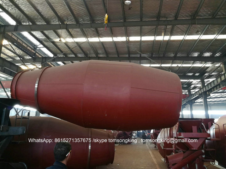 Concrete Mixer Tank Skid Mounted for Ship / Train Tunnels 3-12cbm (Max Skid Concrete Mixer -12000liters Tank Body