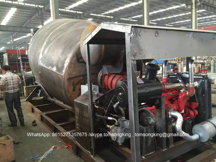 Concrete Mixer Tank Skid Mounted for Ship / Train Tunnels 3-12cbm (Max Skid Concrete Mixer -12000liters Tank Body