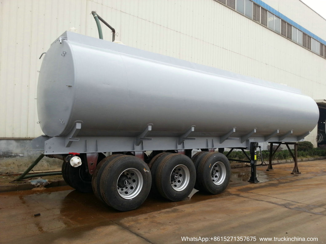 33 T Liquid Sulfuric Acid Tank Trailer (22-33M3 Carbon Steel 8mm Shell, Or Lined LLDPE Plastic Rubber for H2SO4 Dilute Sulphuric Acid HCl Hydrochloric acid)