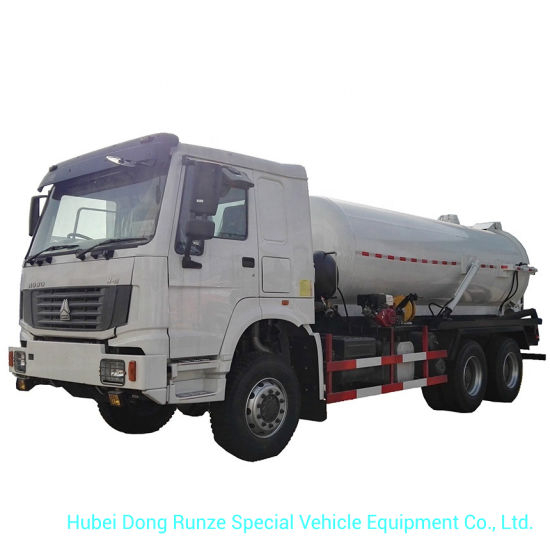 Sinotruk HOWO 10 Wheels VAC Tanker Sewage Sludge Truck with 16000L Septic Tank Rhd or LHD 6X4 /6X6