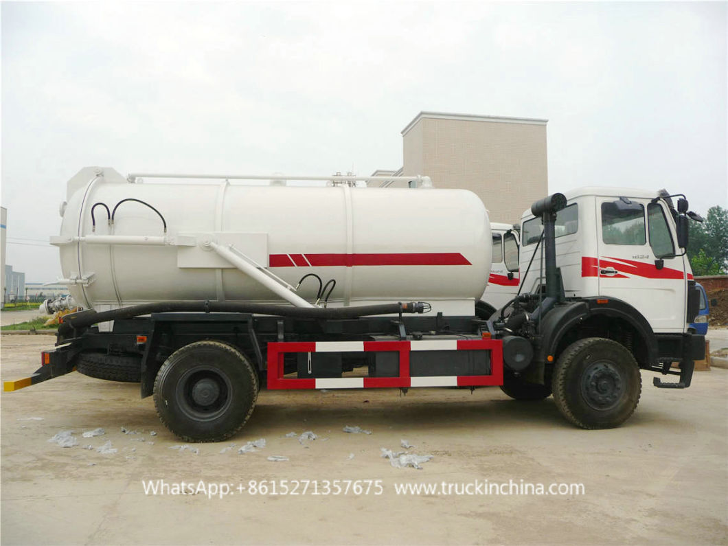 Beiben 4X4 off Road Vacuum Tanker Truck Sewage Pump Tanker