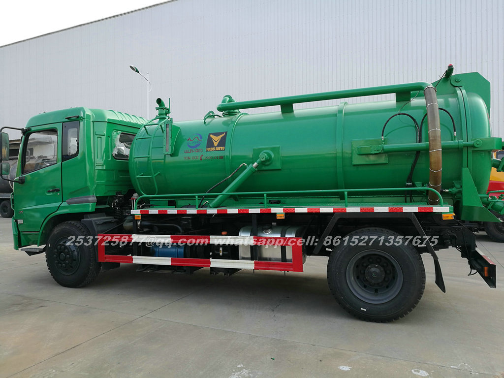 High Capacity 10m3 10000L Diesel Vacuum Tanker Truck