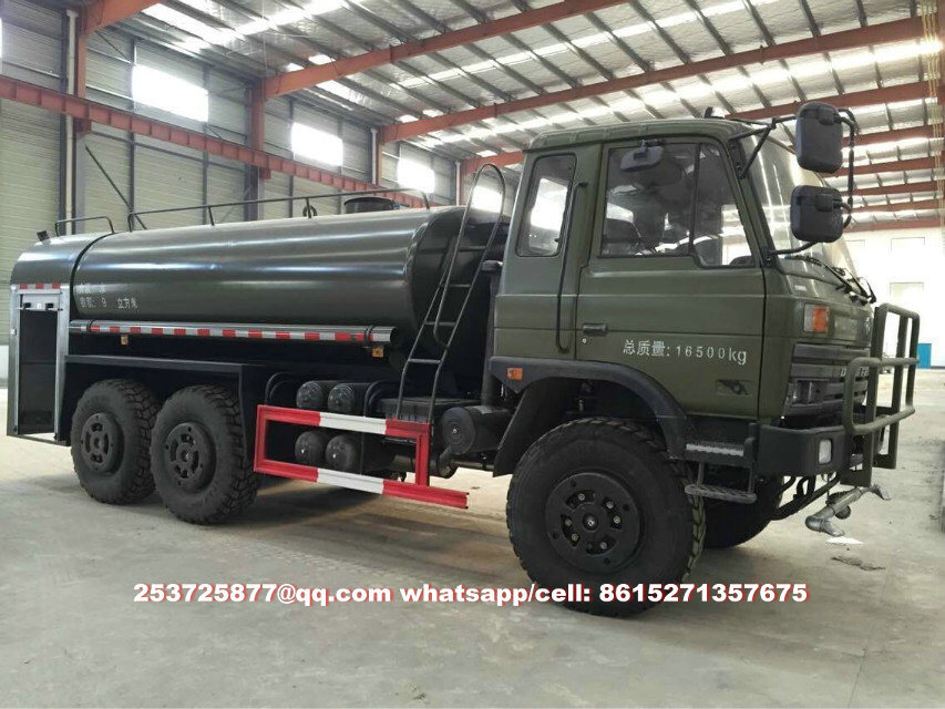 Dongfeng 6wd off Road Spray Water Sprinkler Truck 9tons (6X6 Tanker Bowser with Pump)