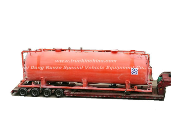 Skid Tank Lined LDPE 60cbm -80cbm (500 bbl Frac Tank) for Oilfield Onsite Acid Supply and Holding Mounted Trailers Ease of Transportation Chemical Contain HCl