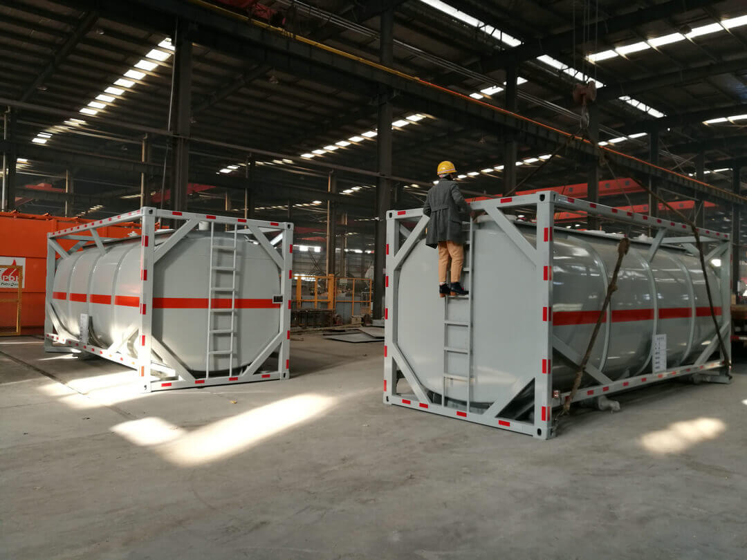iso 20ft PE lined acid portable tank container (3)