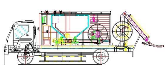 BCJ-2000 ANFO emulsion explosive charging truck