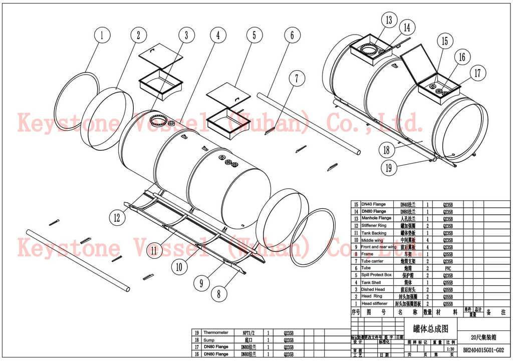 T14 ISO Tank Container PE lined for DHF HYDROFLUORIC ACID 21