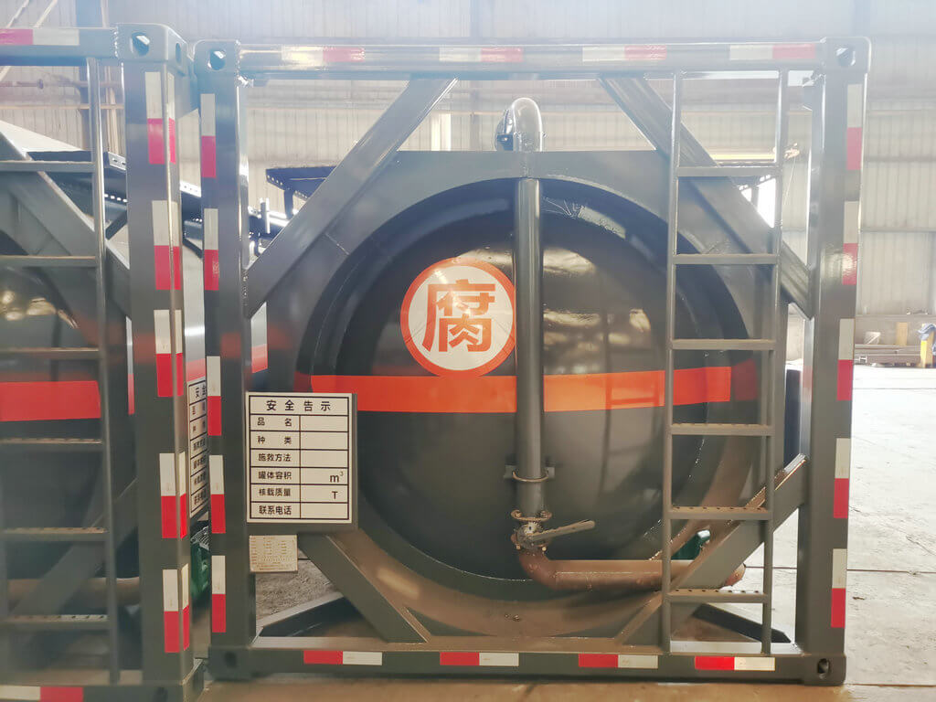 Lining PE Hydrochloric Acid iso tank container (10)