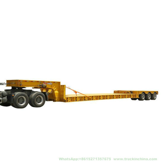 Customizing Excavator Transport Hydraulic Lowbed Lowboy 3 Line 6 Axles Low Bed Semi Trailer